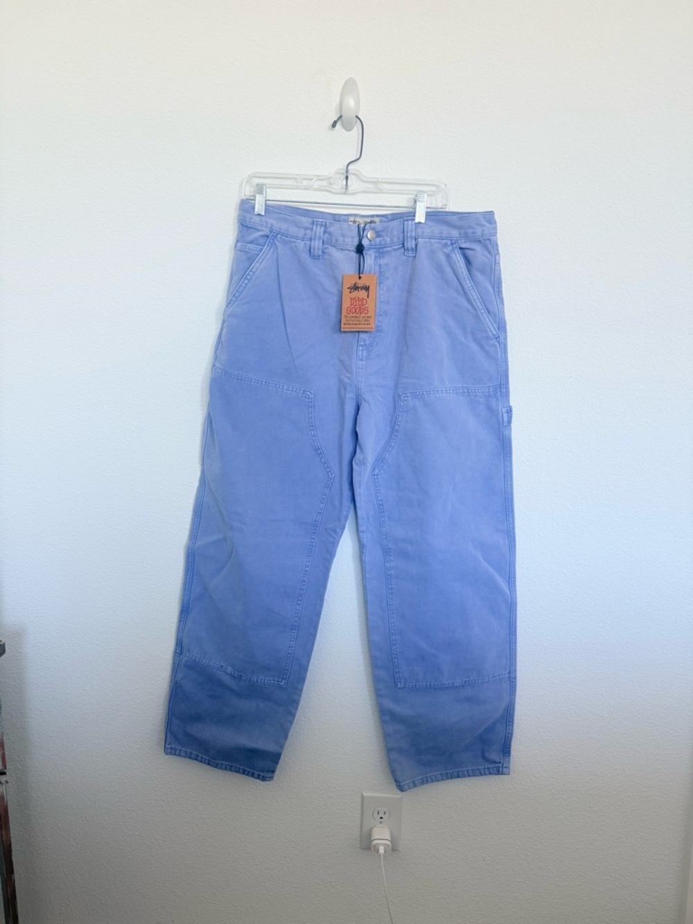 Stussy Light Blue Cargo Carpenter Pants